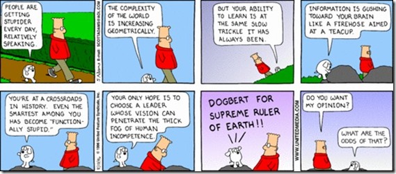Dilbert - people getting stupider